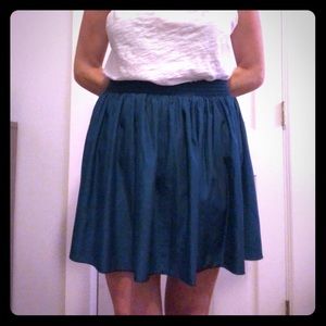 Teal American apparel skater skirt M/L